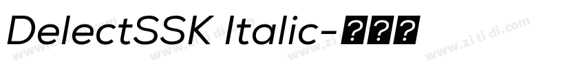 DelectSSK Italic字体转换